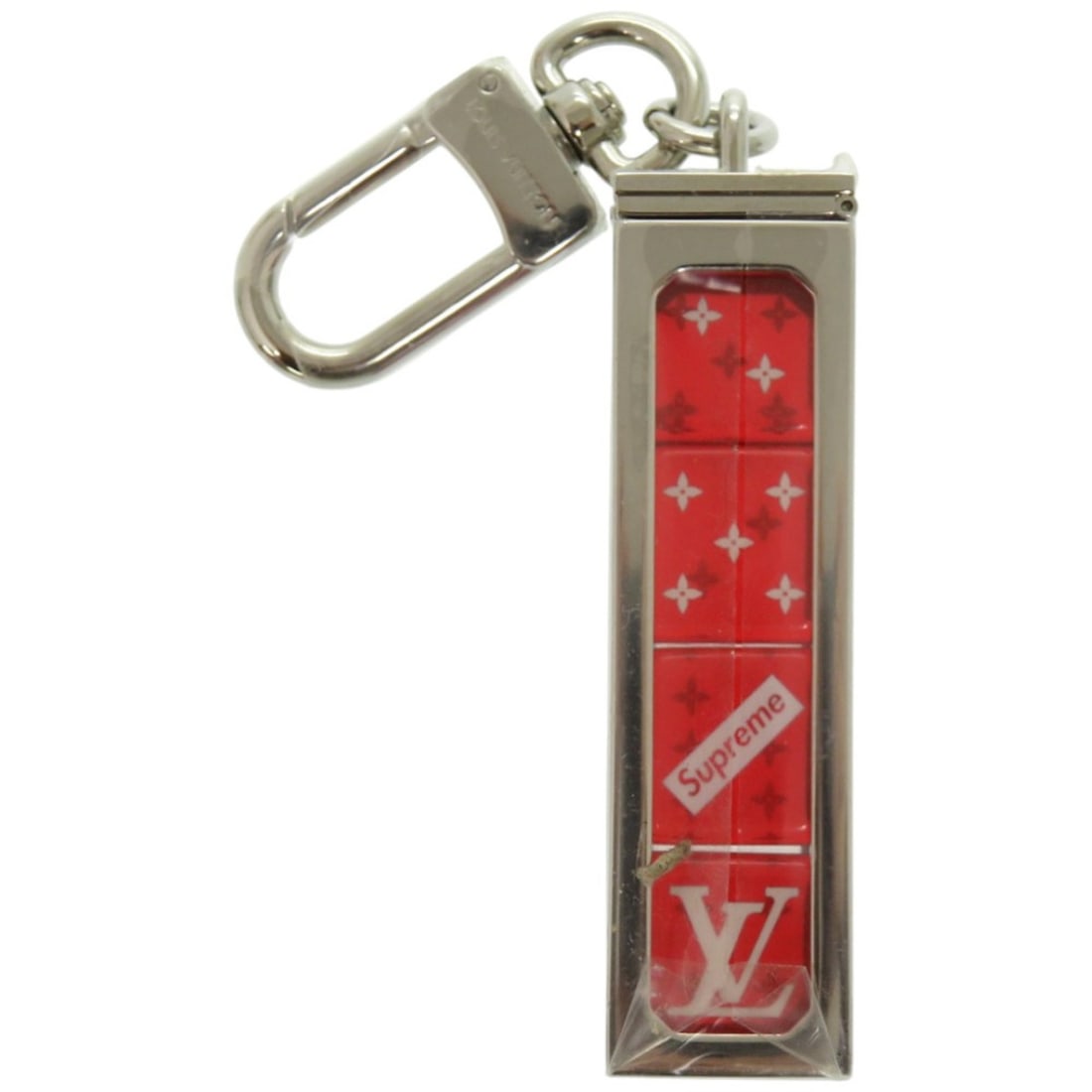 Unused Louis Vuitton x Supreme Dice MP2073 Metal Plastic Red LV Keychain 1102 (1 of 11)