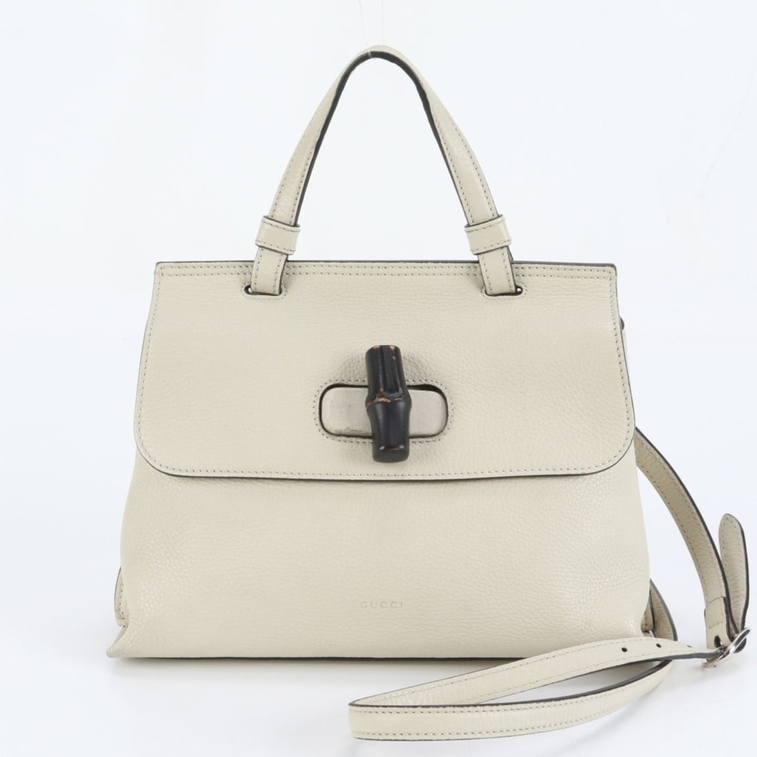 Gucci Bamboo Daily 370831 Leather 2-Way Shoulder Bag, Crossbody, Handbag, Tote for Women (1 of 10)