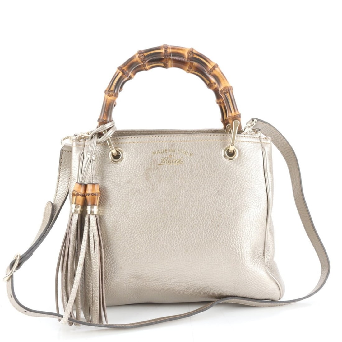 Gucci Bamboo Shopper Small 336032 Leather 2-Way Shoulder Bag/Hand Tote for Women (1 of 12)