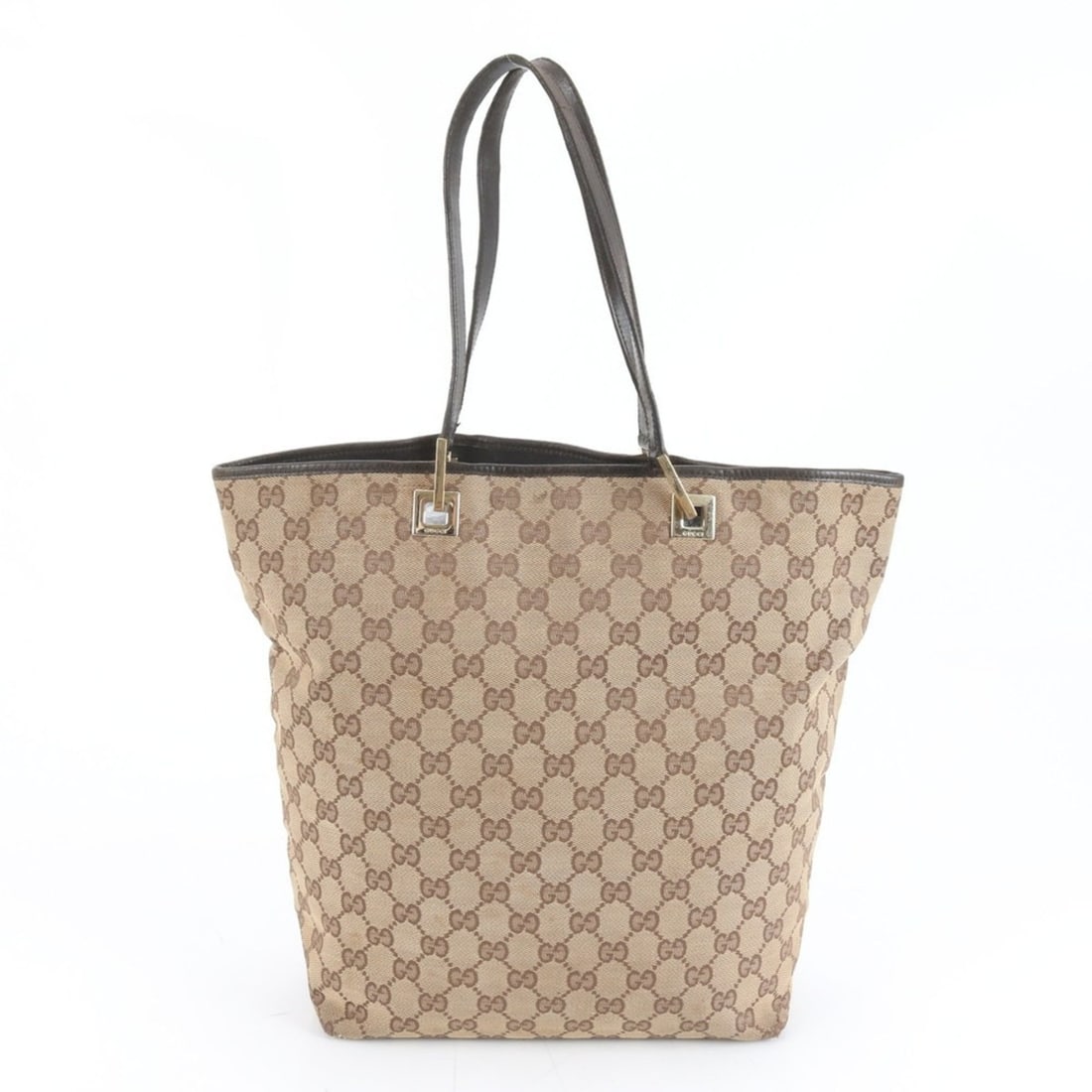 Gucci GG Canvas 002 1098 Leather Tote Bag Shoulder Handbag Brown Women's: --- Catalog ---Category: SizeSize (HxWxD): 31cm x 24cm x 13cm / 12.2'' x 9.44'' x 5.11''Category: DesignType: Tote bagColor: BrownGender: WomenMaterial: Leather , Canvas Category: GeneralMPN: 002 1098