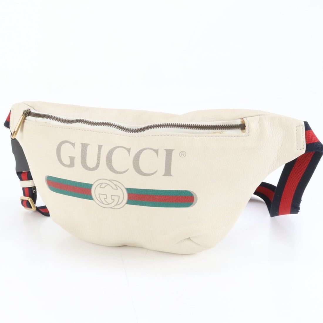 Gucci Logo Print 530412 Leather 2-Way Body Bag/Waist Pouch for Men (1 of 9)