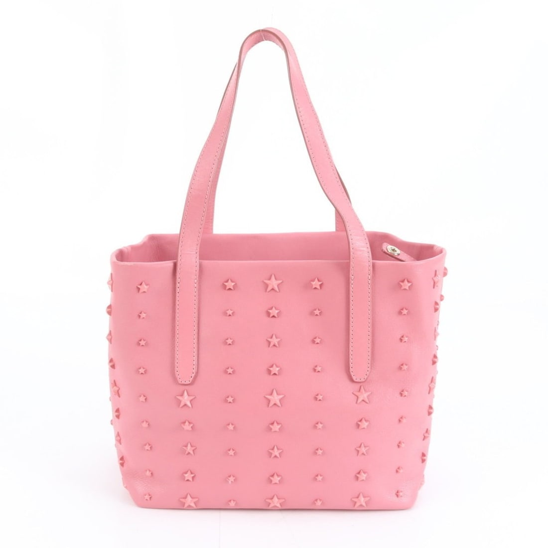 Jimmy Choo Star Stud Leather Tote Bag Shoulder/Handbag Pink Women's (1 of 9)