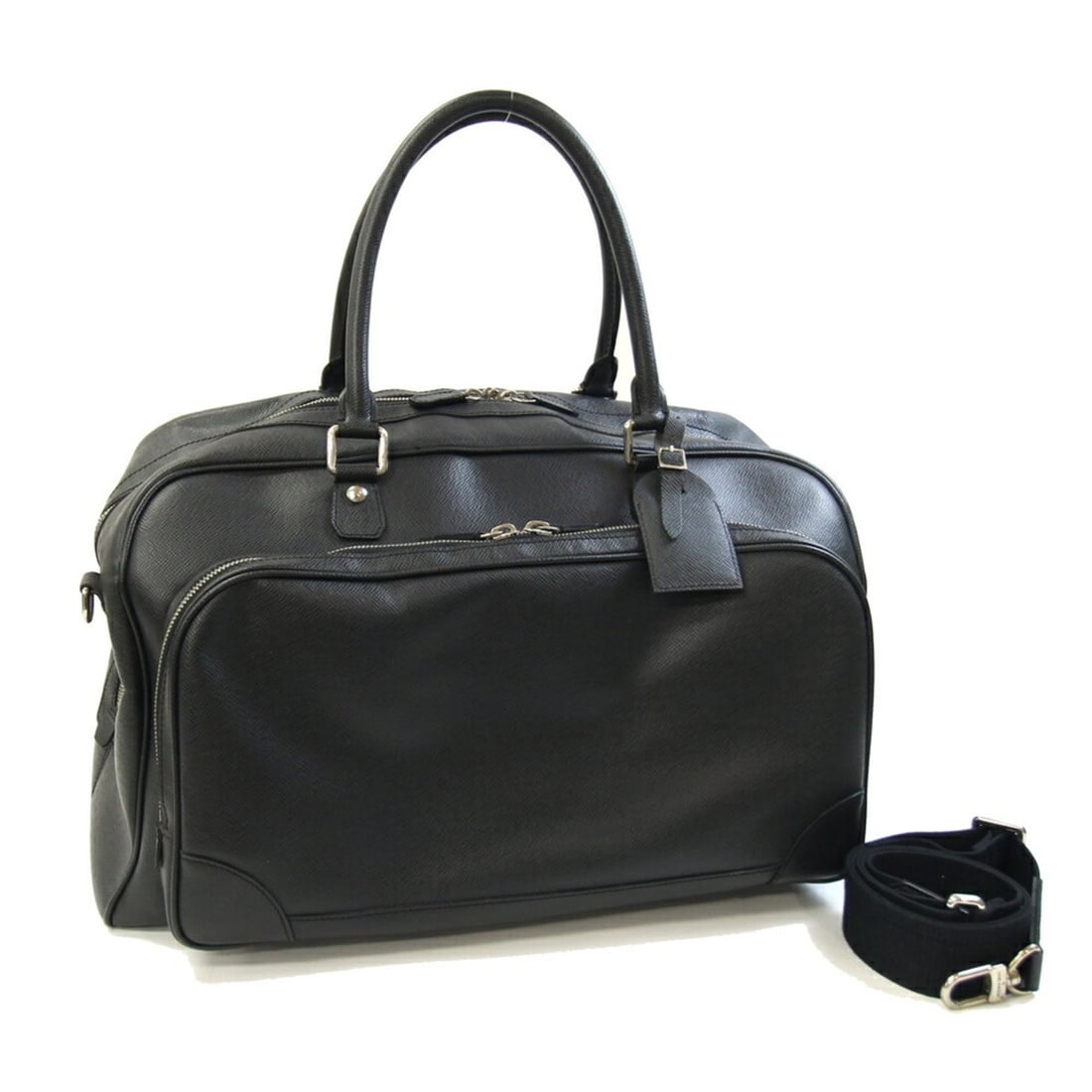 Louis Vuitton Taiga Nikolai Boston Bag M31132 Ardoise Travel Shoulder Black Men's LOUIS VUITTON (1 of 9)