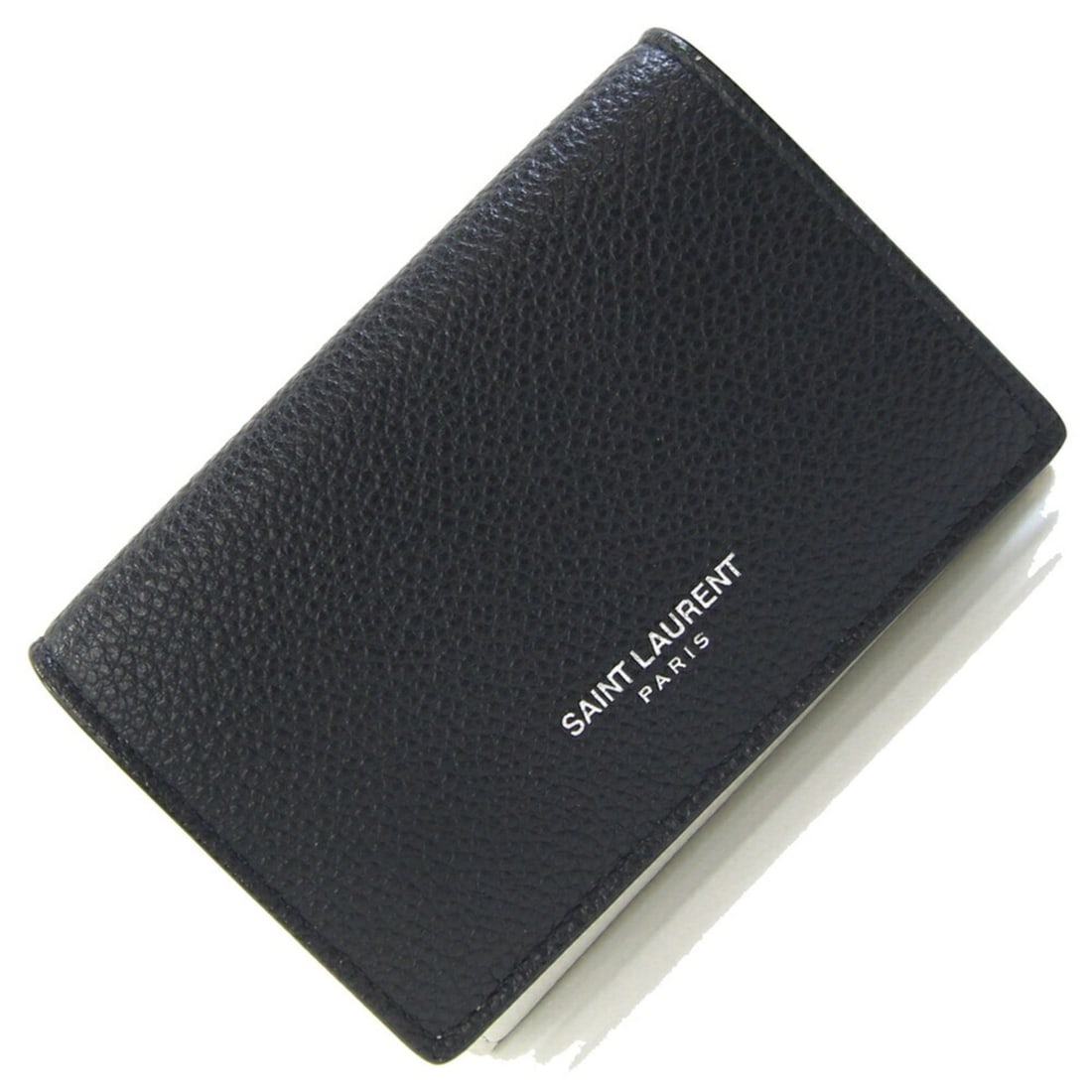Saint Laurent Tri-fold Wallet 459996 White/Black Leather Compact Wallet/Mini Two-Tone Men's/Women's (1 of 12)