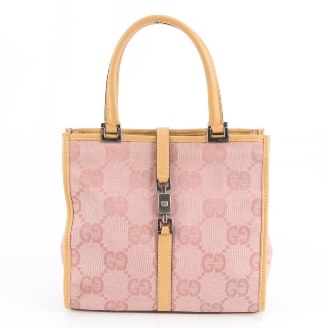 Gucci GG Canvas Jackie 002 1065 Leather Handbag Tote with Silver Hardware for Women (1 of 14)