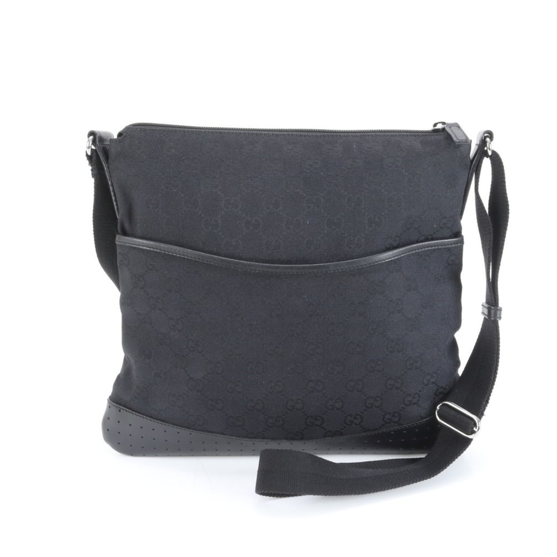 Gucci GG Canvas 145857 Leather Shoulder Bag Messenger Black Men's: --- Catalog ---Category: SizeSize (HxWxD): 26cm x 30cm x 1cm / 10.23'' x 11.81'' x 0.39''Category: DesignType: Shoulder bagColor: BlackGender: MenMaterial: Leather , Canvas Category: GeneralMPN: 14585