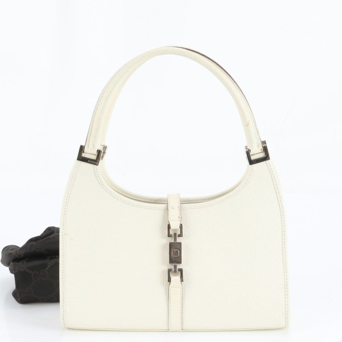 Gucci Jackie 002 1068 Leather Tote Bag, Shoulder Handbag, Silver Hardware, Women's (1 of 11)