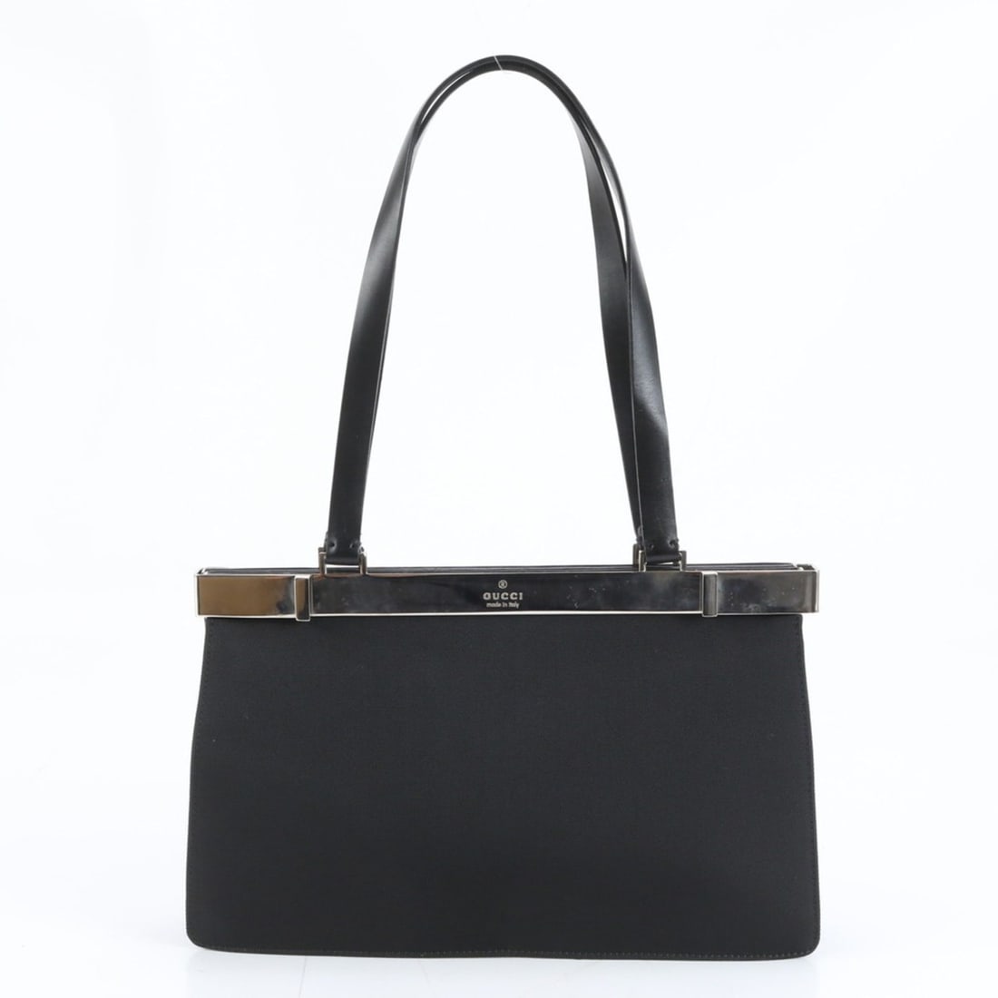 Gucci 001 3218 Leather Tote Bag Shoulder Handbag Black Women's (1 of 12)