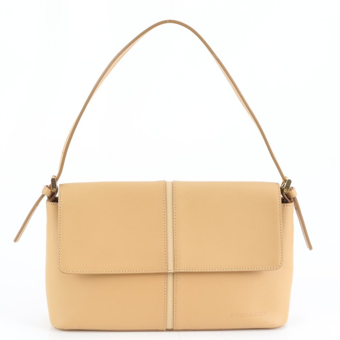 Burberry Nova Check Leather Shoulder Bag, Beige, One-Shoulder Tote, Women's (1 of 12)