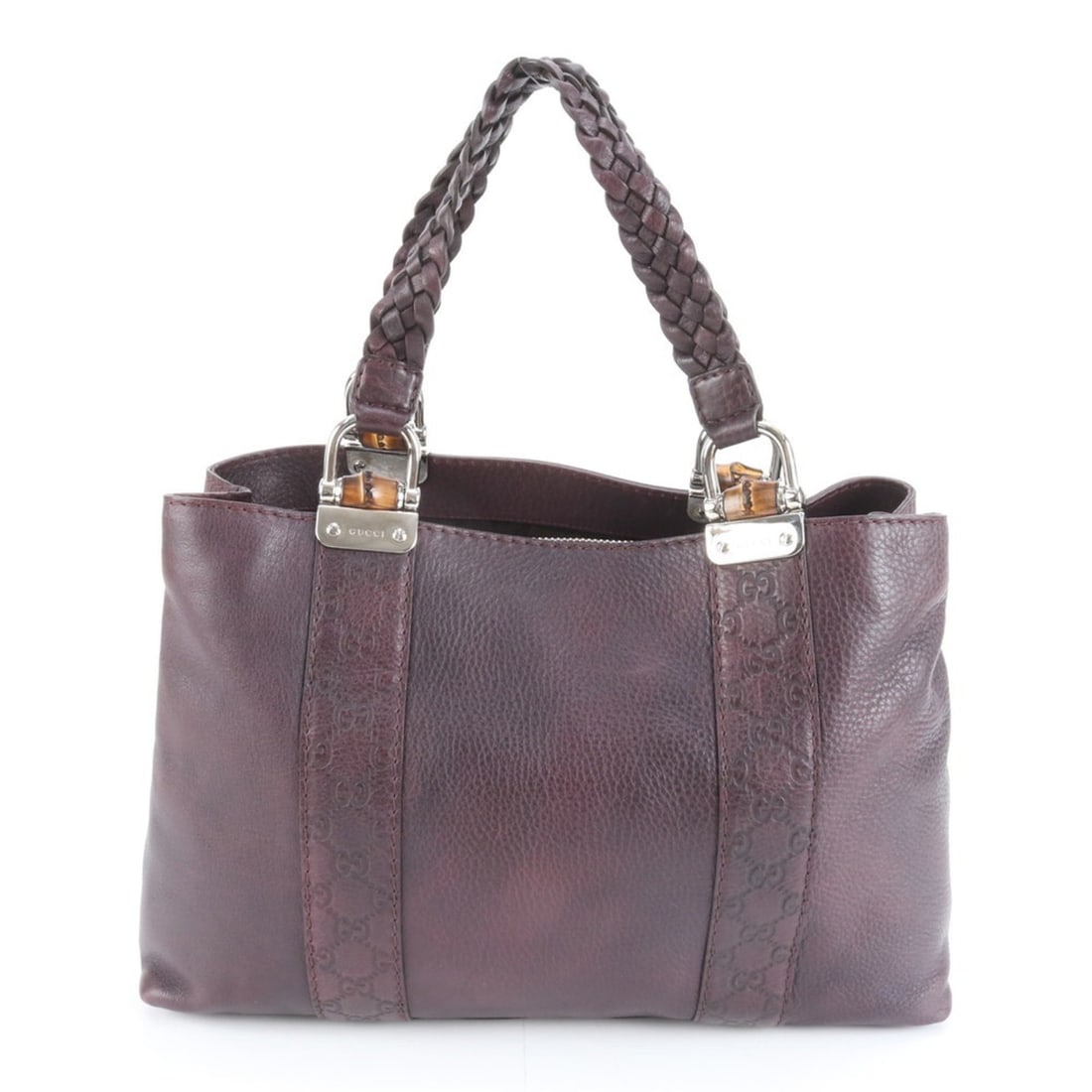 Gucci Guccissima Bamboo 232947 Leather Tote Bag Shoulder Handbag Women's (1 of 13)
