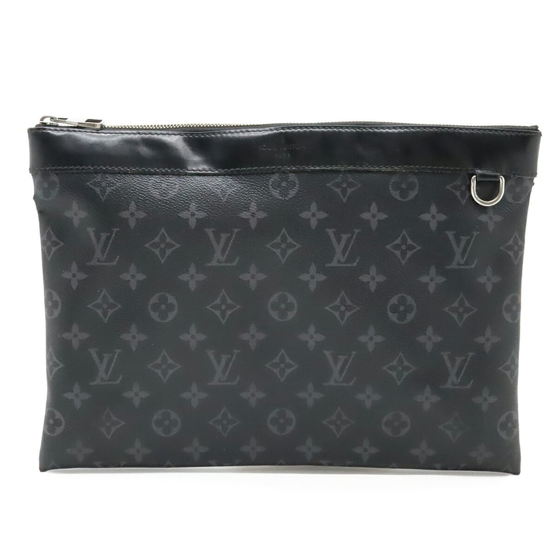 LOUIS VUITTON Monogram Eclipse Pochette Discovery Clutch Bag/Second Bag M62291 (1 of 12)
