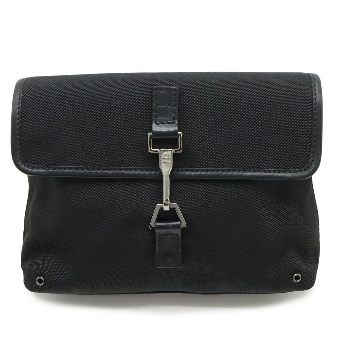 GUCCI Gucci bag, body waist pouch, nylon canvas, leather, black, 92543: --- Catalog ---Category: SizeSize (HxWxD): 14.5cm x 18cm x 6cm / 5.7'' x 7.08'' x 2.36''Strap Length: 87cm / 34.25''Category: DesignType: Fanny packColor: BlackGender: Unisex,Women,MenMaterial: Nylon