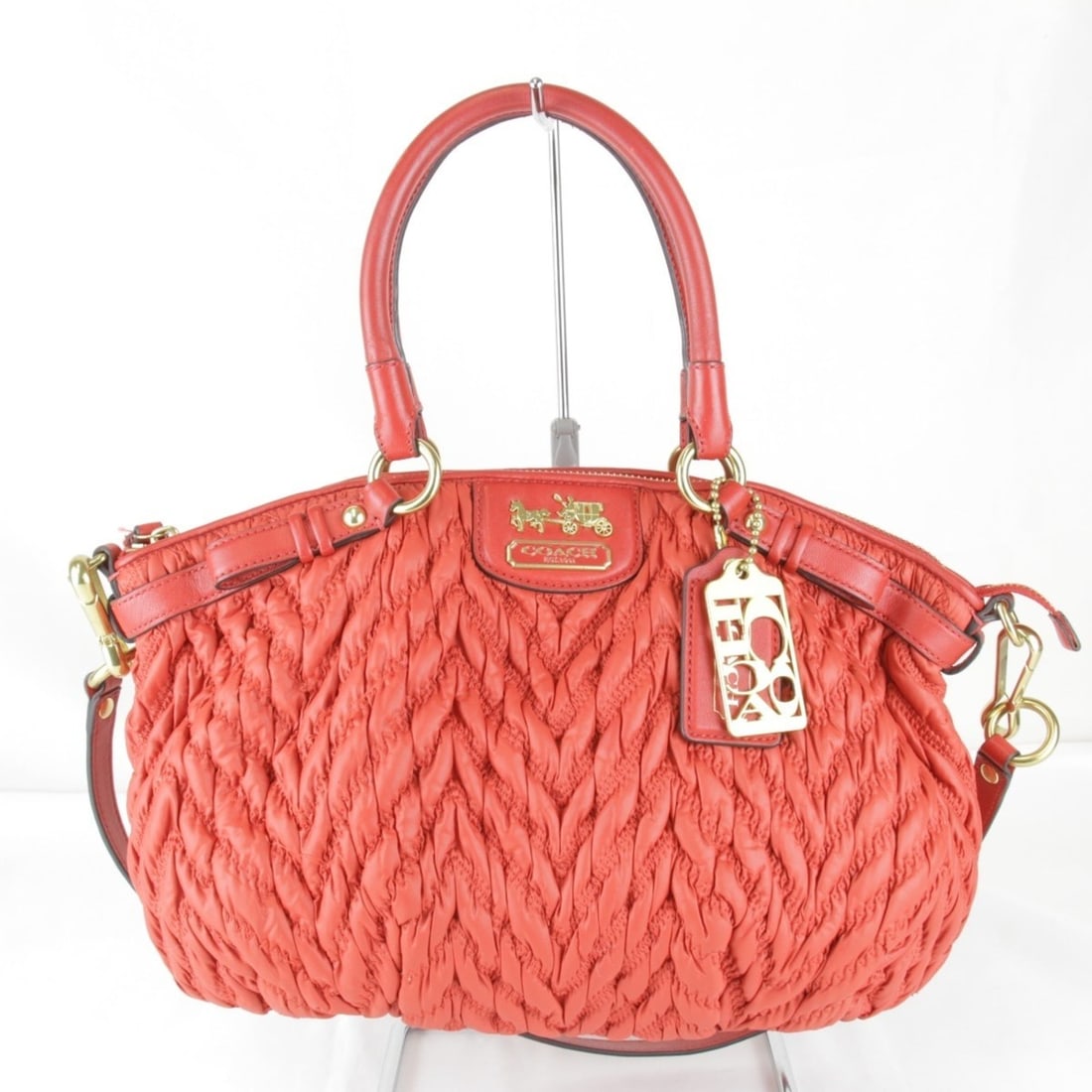 COACH Madison Gather 2-Way Nylon Shoulder Bag (G1176-18637) in Red (1 of 15)