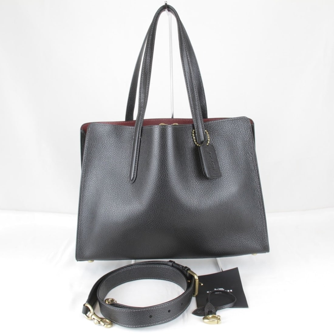 COACH E2311-CH805 Leather Shoulder Bag/2-Way Tote Bag in Black for Women (1 of 18)