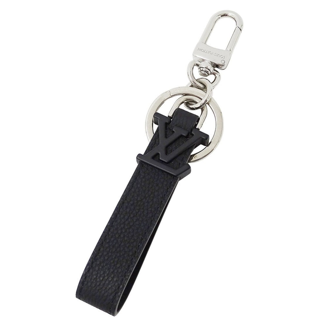 Louis Vuitton Men's Leather Dragonne Aerogram Keychain, Black, M01194, Key Charm, Bag Logo (1 of 14)