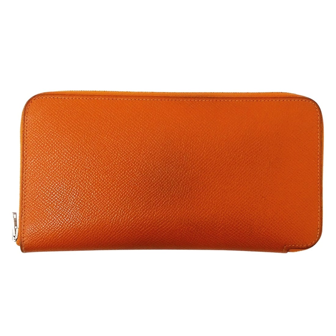 Hermes Hermès Women's Azap Silkin Classic Long Wallet in Epsom Leather, Orange, Silver Hardware, (1 of 14)
