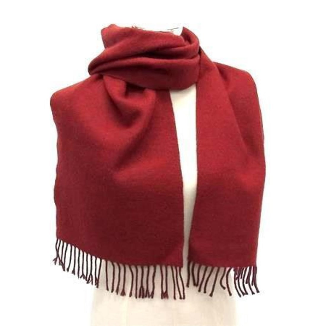 LOEWE Anagram scarf/stole in crimson and gray wool angora for women (1 of 11)