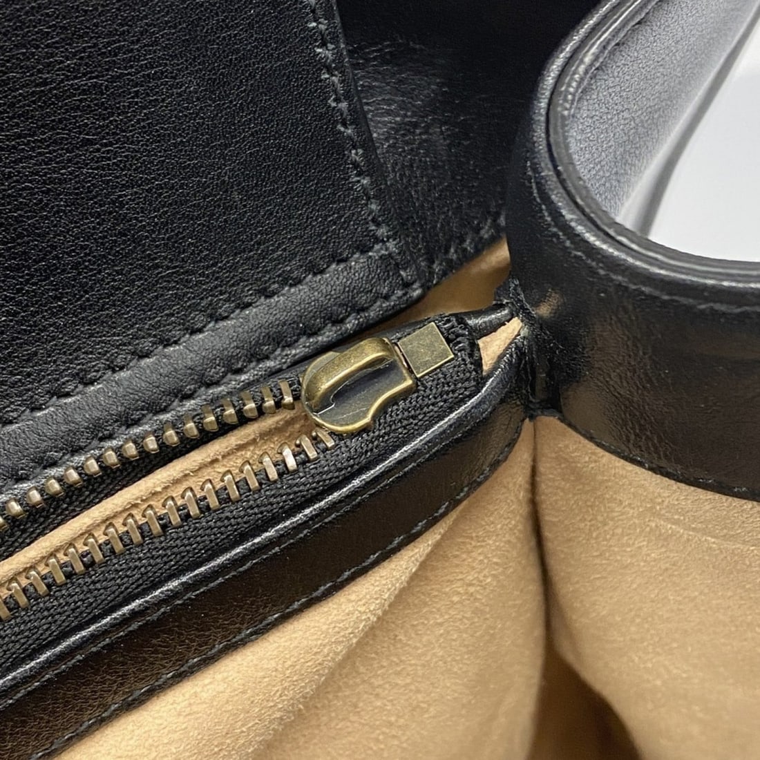 Gucci keychain, key hook, ring, leather, brown - 6