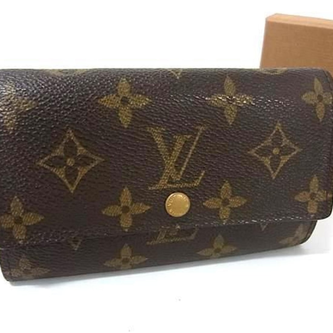 LOUIS VUITTON Louis Vuitton Porte Monnaie Zip Wallet M61735 Brown Monogram Women's Bifold (1 of 13)