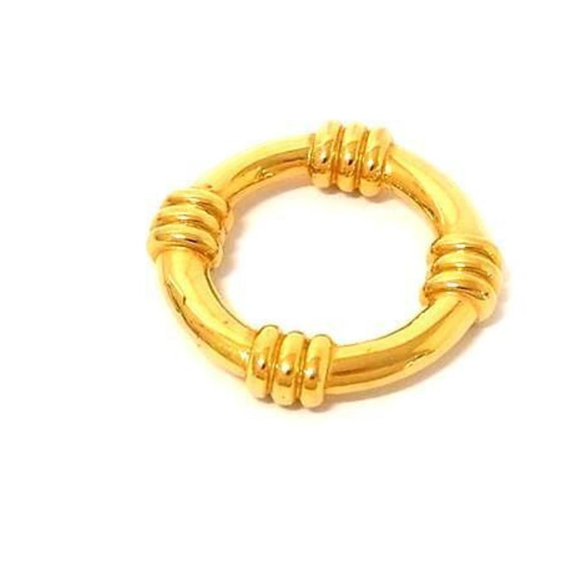 HERMES Boué Gold Metal Scarf Ring for Women (1 of 14)