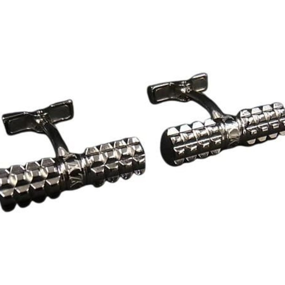 LOUIS VUITTON Louis Vuitton Cufflinks Button de Manchette Digit M66358 Silver Metal Men's (1 of 11)