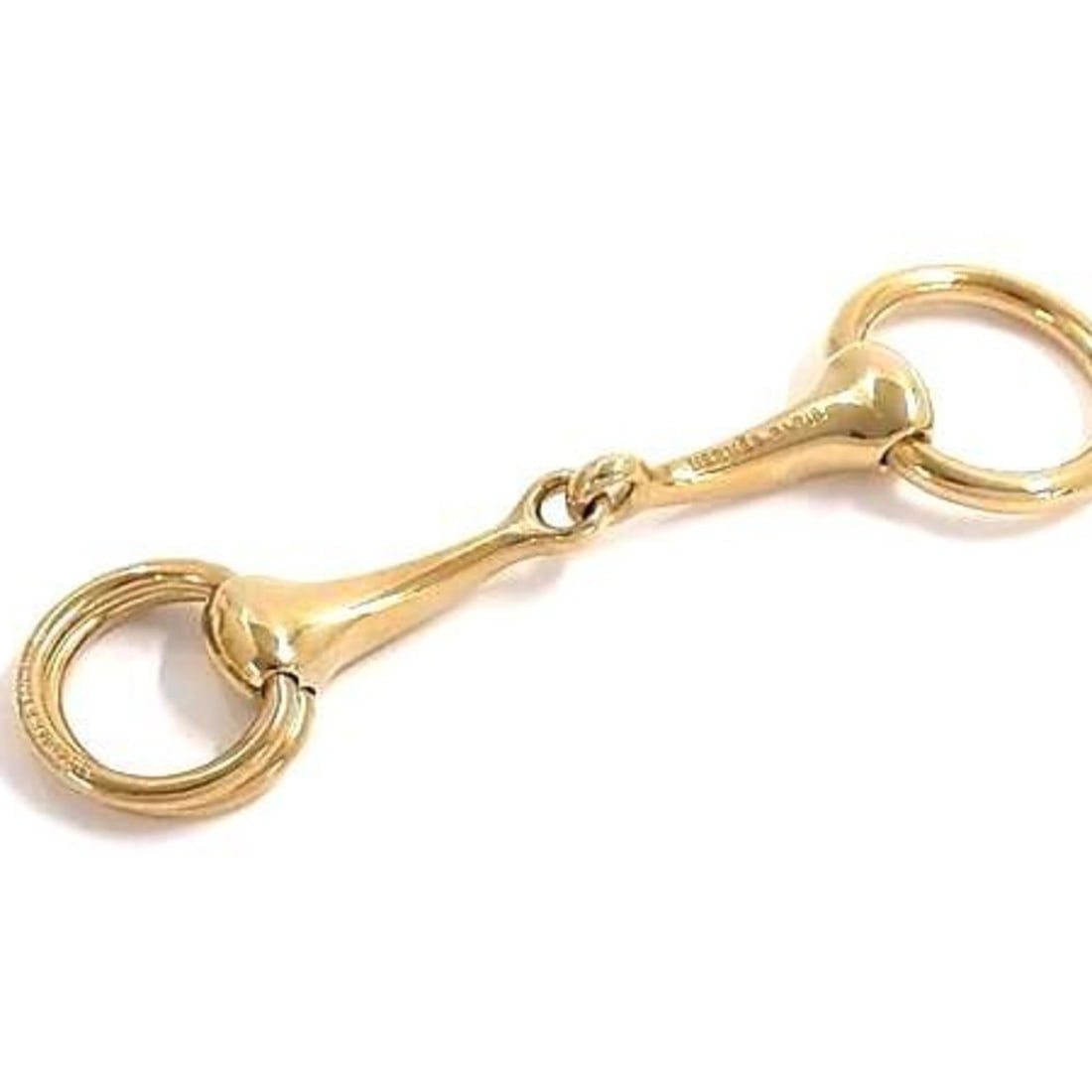HERMES Scarf Ring Mould Gold Metal Women's Horsebit (1 of 14)
