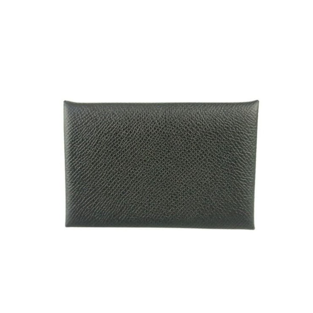 HERMES CALVI Card Case, 044164CK BLACK, Epson, for Men and Women (1 of 11)