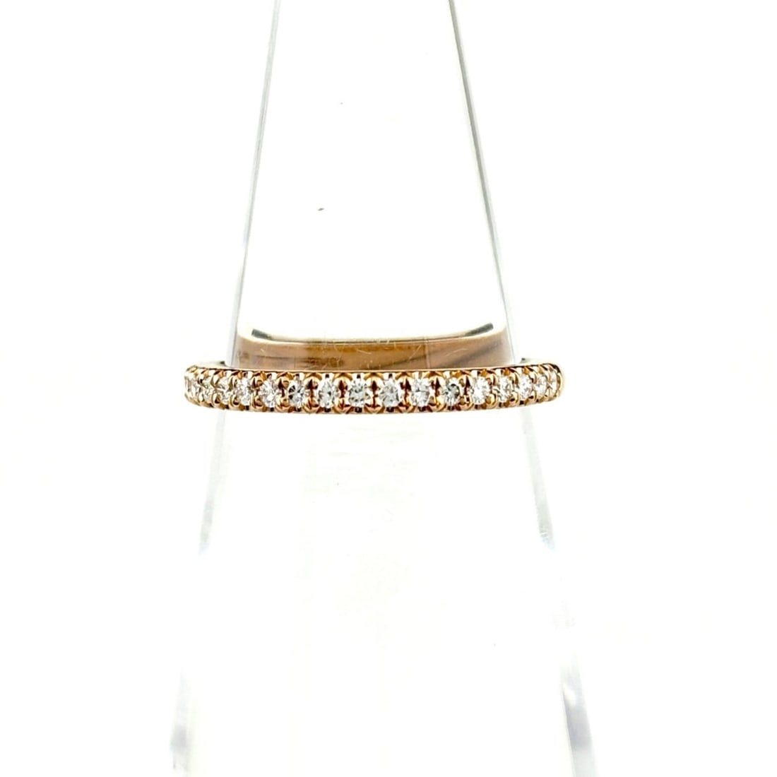 Tiffany & Co. Half Eternity Soleste Ring in PG Pink Gold with Diamonds, 750 for Women: --- Catalog ---Category: SizeJP Size: 6.5US Size: 3.5Category: DesignType: Band ringGender: WomenMaterial: Pink goldCategory: GeneralBrand: Tiffany--- Item List ---Section: ConditionRanking: Rank AB U