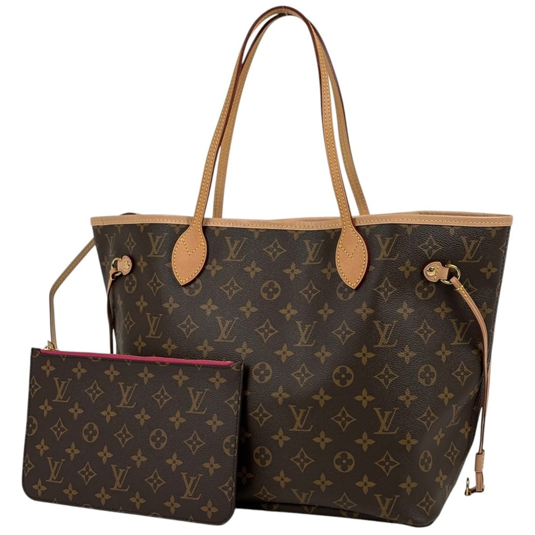 Louis Vuitton Neverfull MM Handbag Tote Bag Monogram Brown Pivoine (Pink) M41178 Women's (1 of 12)