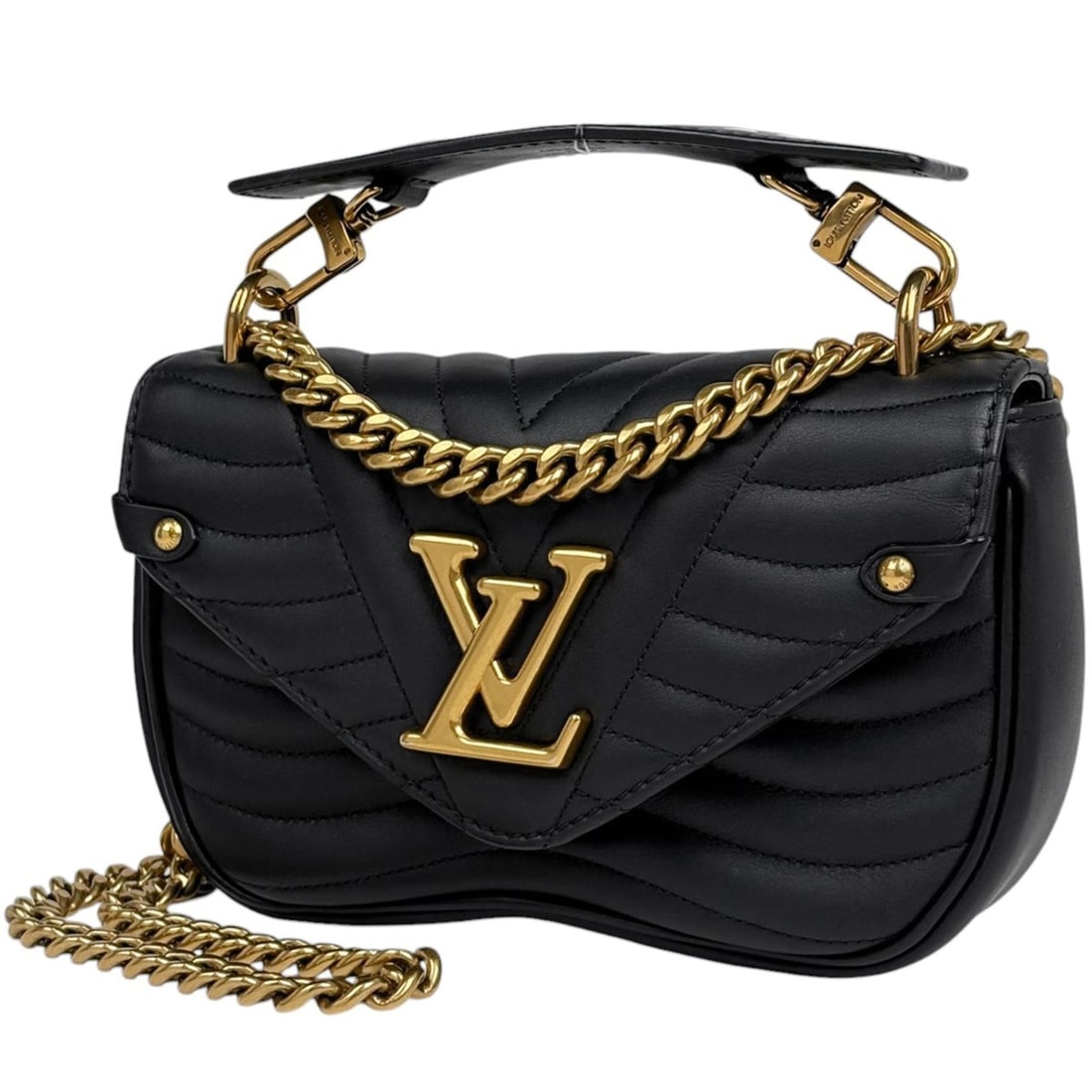 Louis Vuitton New Wave Chain Bag PM Crossbody Shoulder in Leather Noir (Black) M20687 Women's (1 of 11)