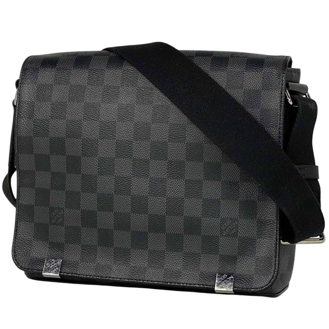 Louis Vuitton District PM NM Crossbody Shoulder Bag in Damier Graphite Noir (Black) N41028 Men's: --- Catalog ---Category: SizeSize (HxWxD): 23cm x 25cm x 7cm / 9.05'' x 9.84'' x 2.75''Category: DesignType: Shoulder bagColor: Black, NoirGender: MenMaterial: Damier Graphite Category: GeneralMPN: N4