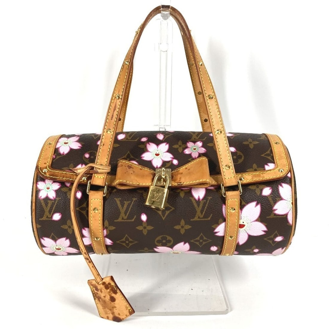 LOUIS VUITTON M92009 Monogram Cherry Blossom Papillon Tote Bag, shoulder bag, or handbag in Canvas,: --- Catalog ---Category: SizeSize (HxWxD): 13.5cm x 27cm x 10cm / 5.31'' x 10.62'' x 3.93''Category: DesignType: Handbag, Shoulder bag, Tote bagColor: Brown, PinkGender: WomenMaterial: Monogram Cherry