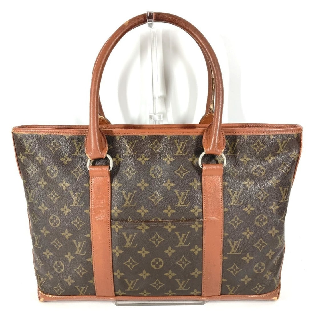 LOUIS VUITTON Monogram Weekend PM M42425 Tote Bag, Shoulder Canvas, Brown, Men's and Women's (1 of 20)
