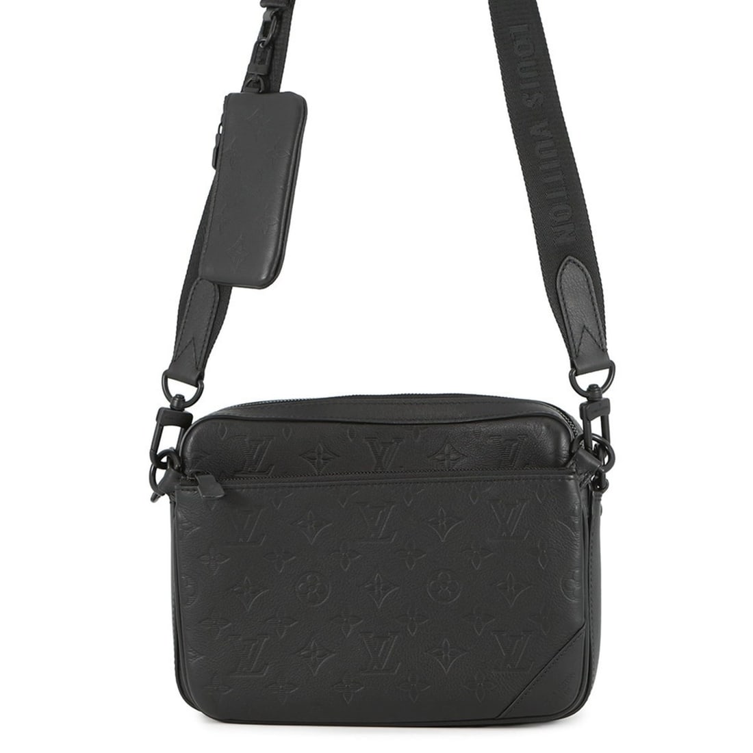 Louis Vuitton Monogram Shadow Trio Shoulder Bag M46602 LOUIS VUITTON Black (1 of 17)