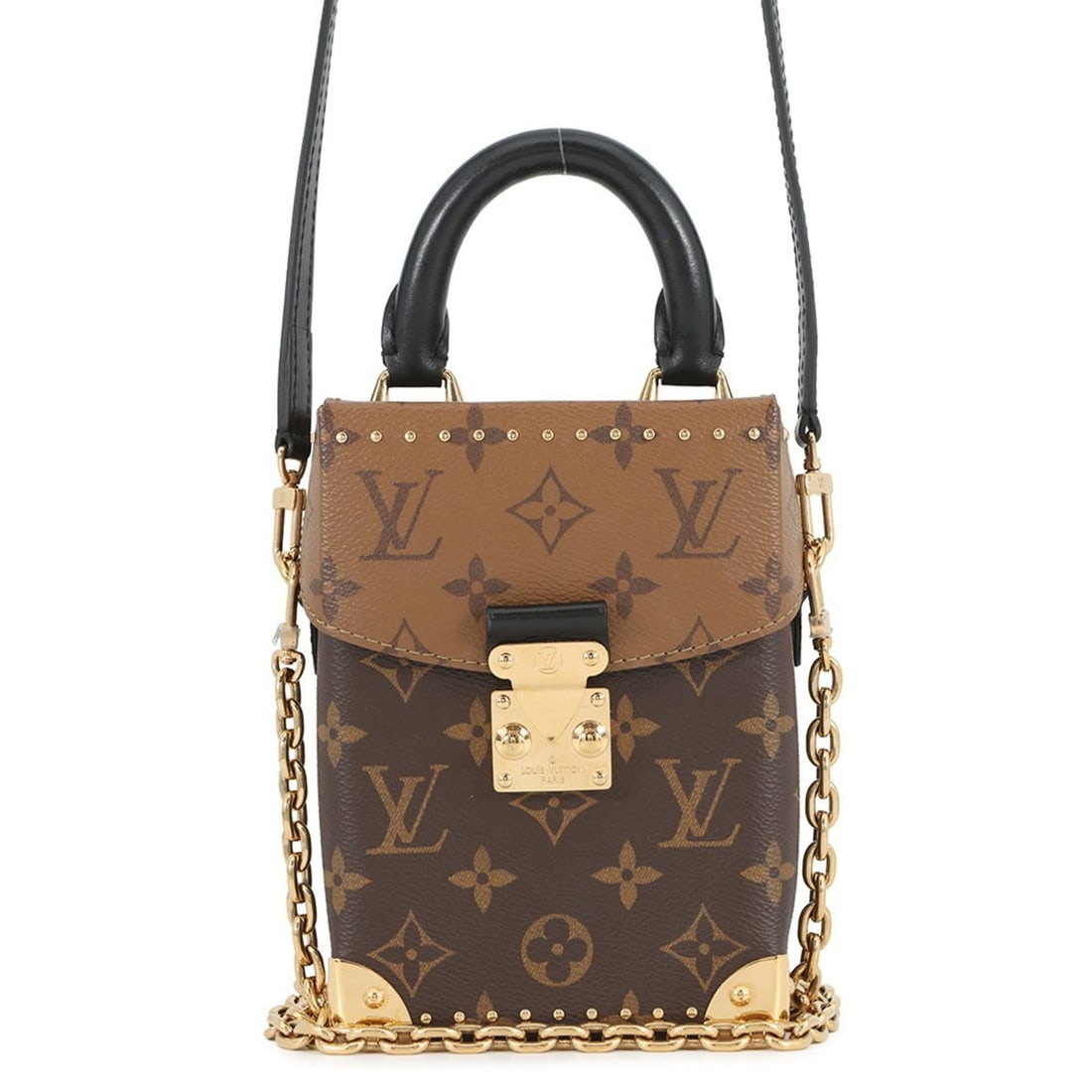 Louis Vuitton Monogram Reverse Shoulder Bag with Camera Box, Black, 2-Way Handbag: --- Catalog ---Category: SizeWeight: 650g / 1.43lb.Size (HxWxD): 17cm x 12cm x 6cm / 6.69'' x 4.72'' x 2.36''Strap Length: 105cm - 120cm / 41.33'' - 47.24''Handle Length: 65.5cm / 25.78''Category: Des