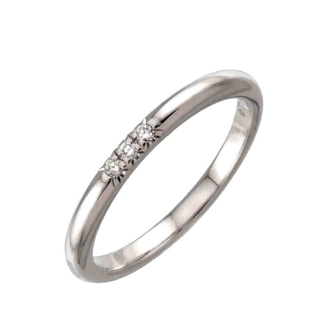 Tiffany & Co. Forever 10 Diamond Ring, 2mm Wide, Platinum: --- Catalog ---Category: SizeJP Size: 10US Size: 5.5Category: DesignType: Band ringGender: WomenMaterial: Platinum 950Category: GeneralBrand: Tiffany--- Item List ---Section: ConditionRanking: Rank SA