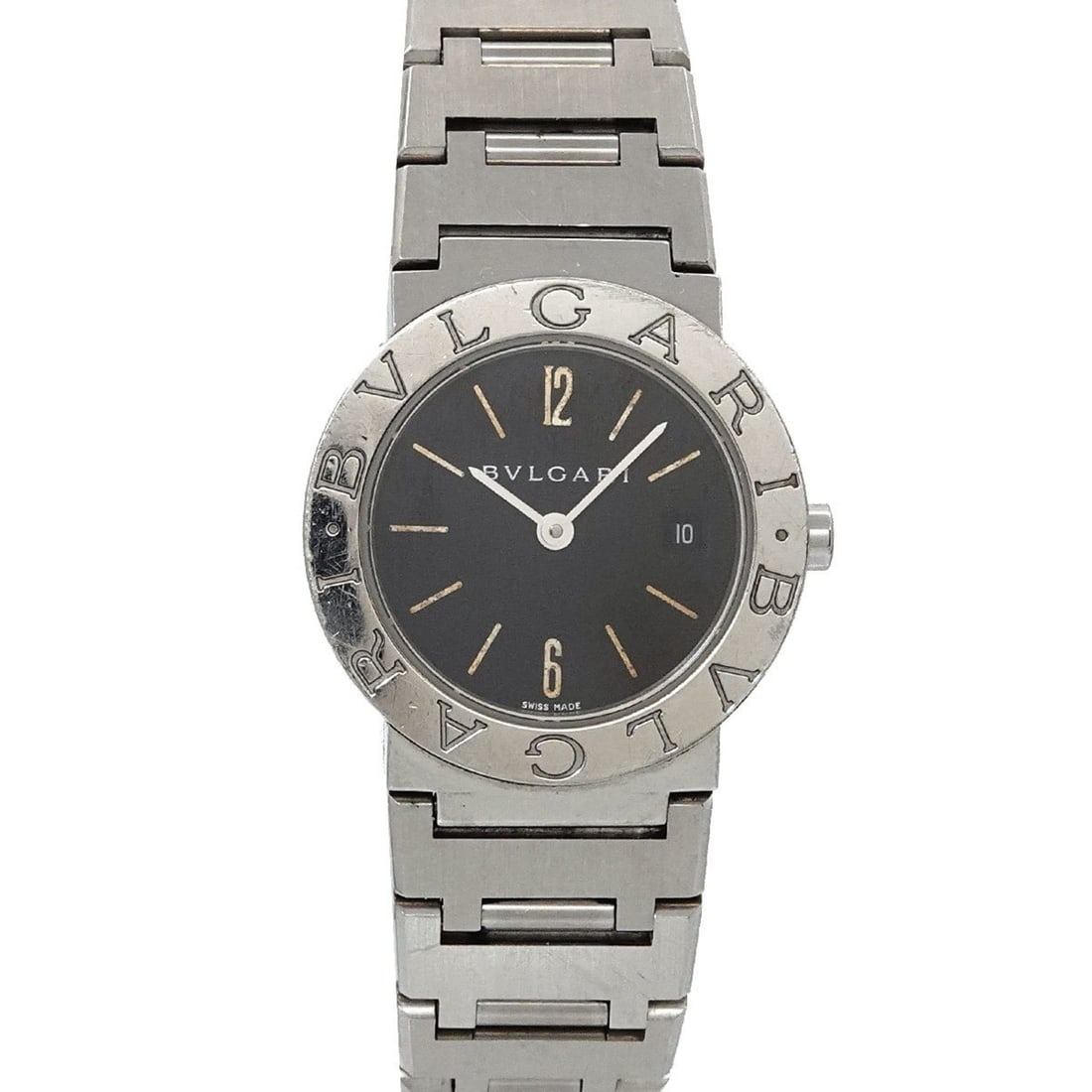 BVLGARI BB26SS Women's Watch Black Quartz: --- Catalog ---Category: SizeWrist Size: 16cm / 6.29''Case Diameter: 26mm / 1.02''Category: DesignType: WristwatchGender: WomenColor (Dial): BlackMaterial (Band): Stainless steelMaterial (Case): Stain