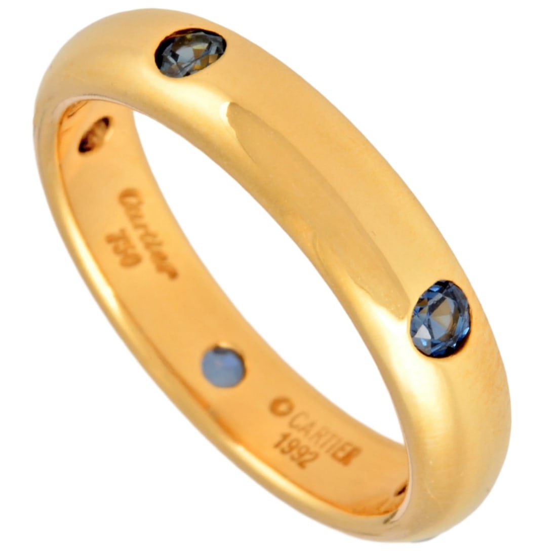Cartier Stella Ring, Sapphire, #51, 18K Yellow Gold, 4.9g, Women's: --- Catalog ---Category: SizeUS Size: 6Brand Size: 51Category: DesignType: Band ringGender: WomenMaterial: Yellow gold (18K)Category: GeneralBrand: Cartier--- Item List ---Section: ConditionRanking: R
