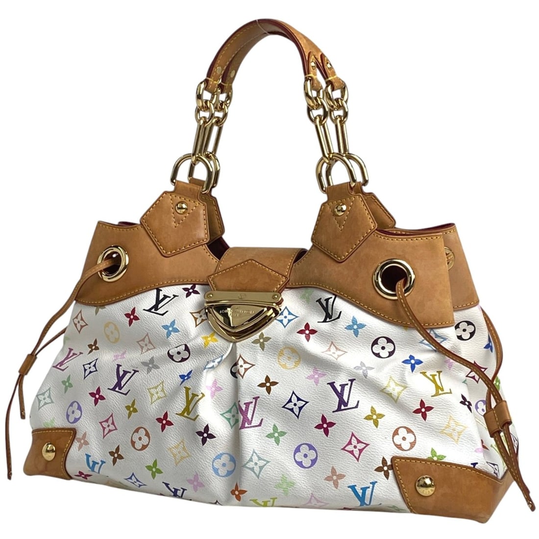 Louis Vuitton Ursula Monogram Multicolore Shoulder Bag in Bron (White) M40123 for Women: --- Catalog ---Category: SizeSize (HxWxD): 21cm x 41cm x 17cm / 8.26'' x 16.14'' x 6.69''Category: DesignType: Handbag, Shoulder bagColor: WhiteGender: WomenMaterial: Monogram Multicolore Category: Ge