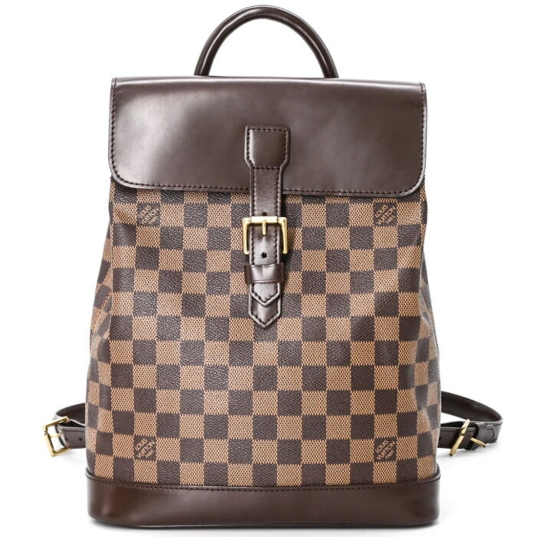 LOUIS VUITTON Damier Canvas Soho Backpack Brown Women's N51132: --- Catalog ---Category: SizeSize (HxWxD): 31cm x 25cm x 10cm / 12.2'' x 9.84'' x 3.93''Category: DesignType: BackpackColor: Brown, Damier Canvas, Damier GraphiteGender: WomenMaterial: Leather Categor