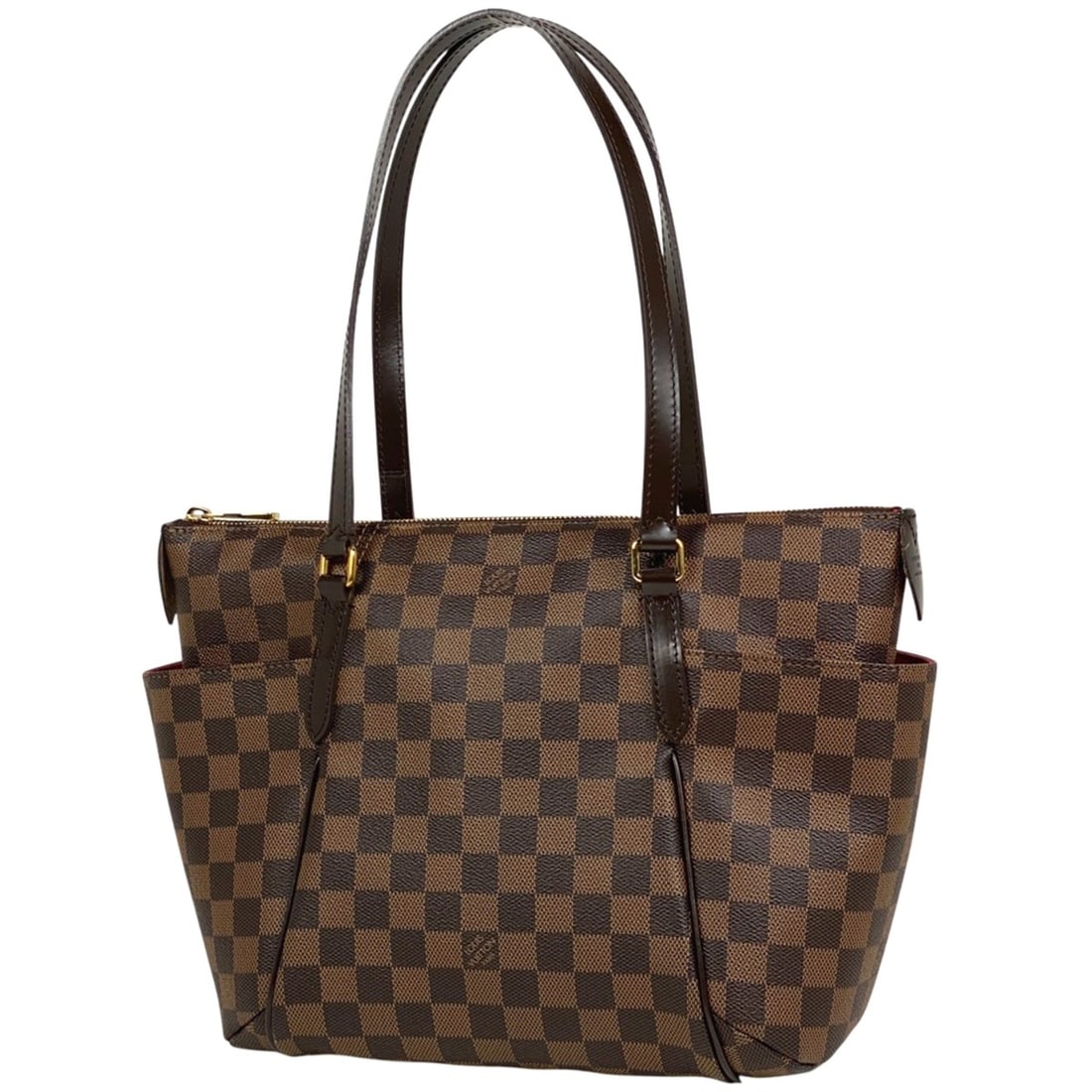 Louis Vuitton Totally PM Shoulder Bag/Tote Bag in Damier Brown N41282 for Women: --- Catalog ---Category: SizeSize (HxWxD): 23cm x 27cm x 13.5cm / 9.05'' x 10.62'' x 5.31''Category: DesignType: Shoulder bag, Tote bagColor: BrownGender: WomenMaterial: Damier Canvas Category: Genera