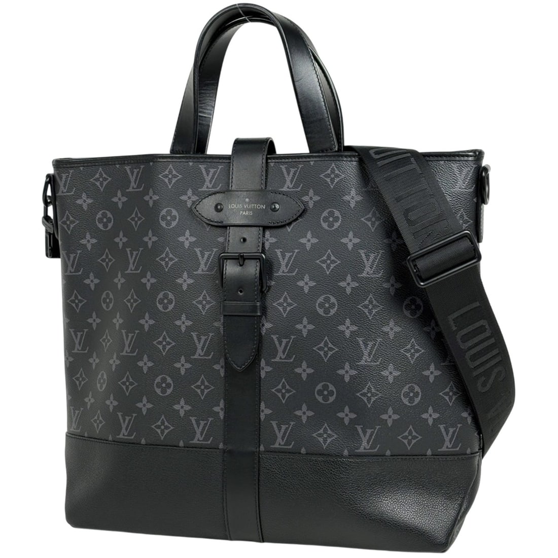 Louis Vuitton Saumur Tote 2-Way Shoulder Bag/Handbag/Tote Bag in Monogram Eclipse Noir (Black) (1 of 12)