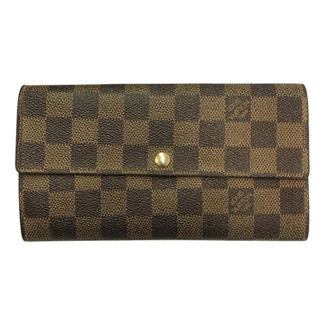 LOUIS VUITTON Damier Ebene Portefeuille Sarah Long Wallet Brown N61734 T1: --- Catalog ---Category: SizeSize (HxWxD): 10.5cm x 19cm x 2cm / 4.13'' x 7.48'' x 0.78''Category: DesignType: Long wallet (bi-fold)Color: BrownGender: Women,MenMaterial: Damier Canvas Category: Gener
