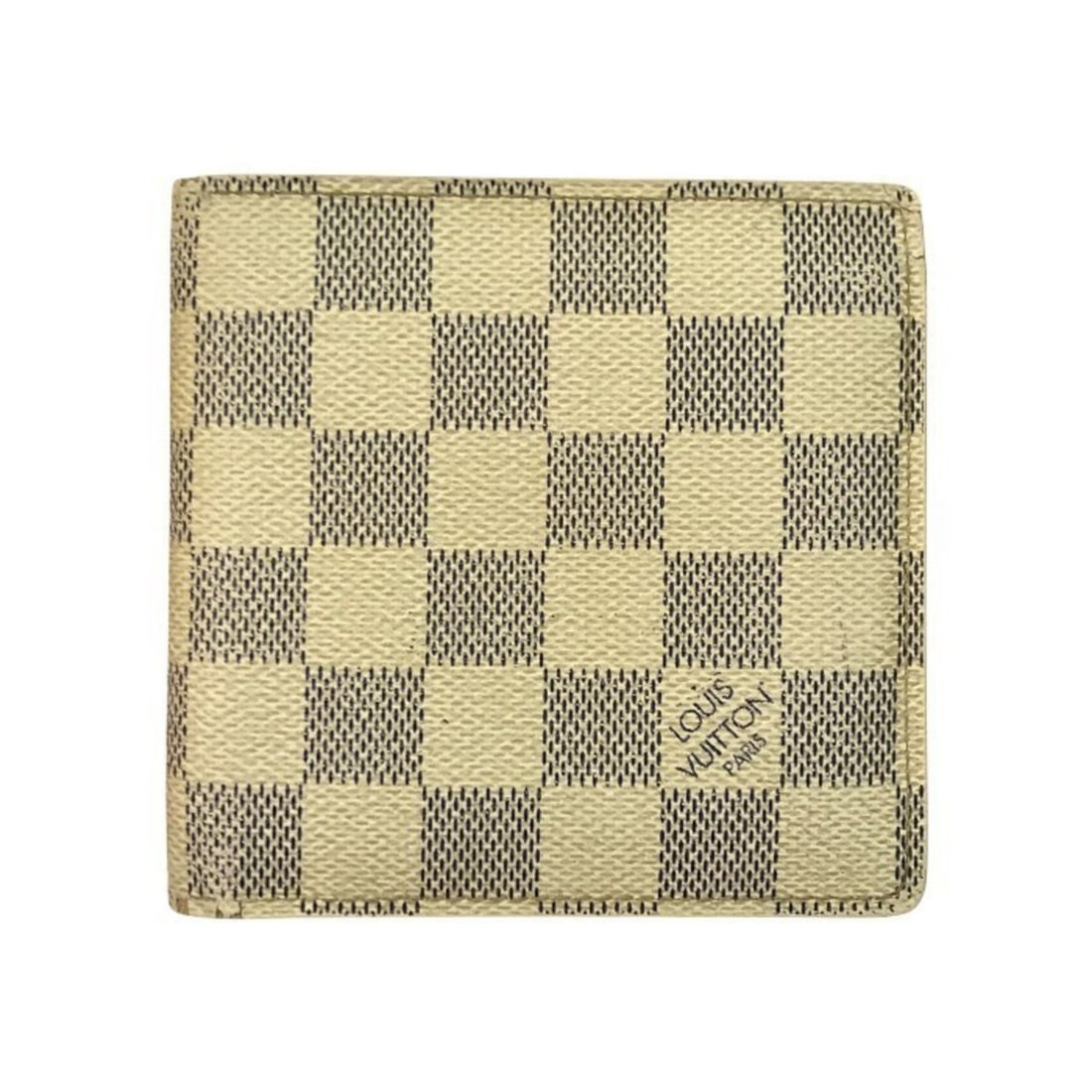 LOUIS VUITTON Damier Azur Portefeuille Marco Bifold Wallet, Women's, White, N60018 T1: --- Catalog ---Category: SizeSize (HxWxD): 10.5cm x 10.5cm x 5.00mm / 4.13'' x 4.13'' x 0.19''Category: DesignType: Wallet (bi-fold)Color: WhiteGender: WomenMaterial: Damier Azur Category: GeneralMPN: