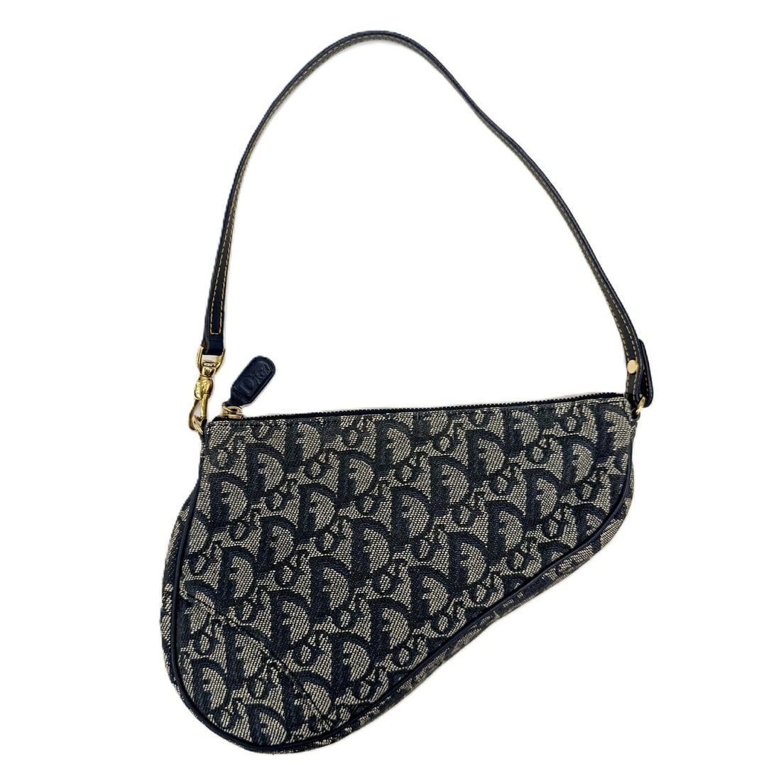 Christian Dior Saddle Bag Navy Trotter Pouch Women's Shoulder (1 of 13)