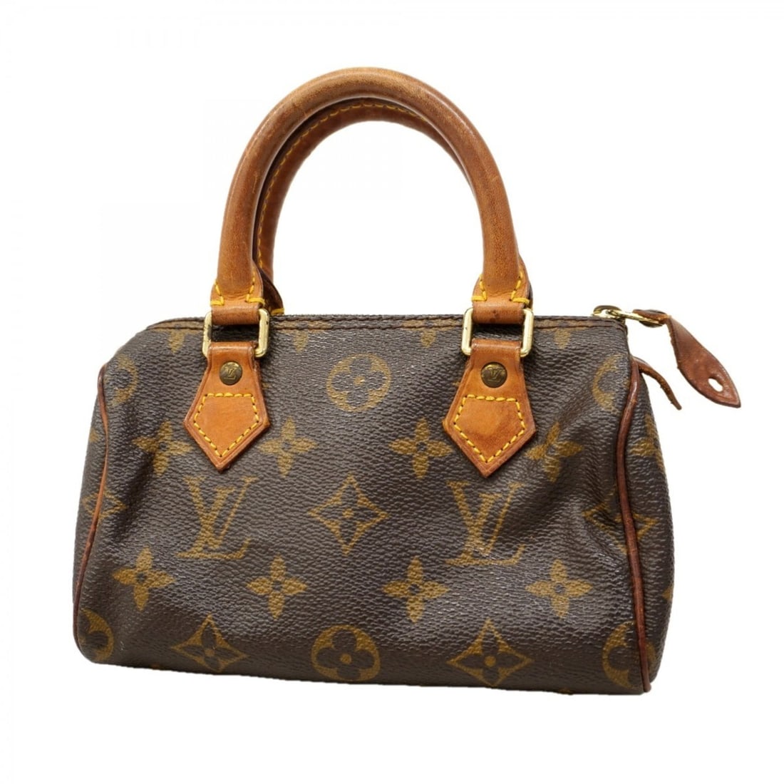 Louis Vuitton Monogram Mini Speedy Handbag M41534 Brown Women's (1 of 12)