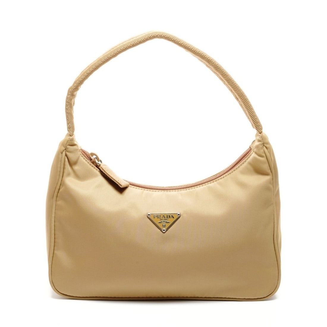 Prada nylon hobo handbag in brown (1 of 13)