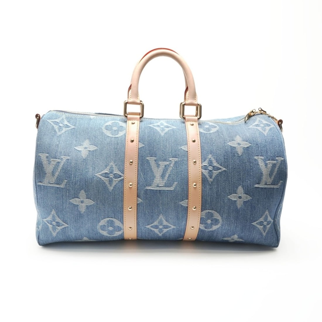Louis Vuitton 2022-2025 Monogram Denim Keepall Bandouliere 45 Boston Bag in Navy: --- Catalog ---Category: SizeSize (HxWxD): 26cm x 48cm x 20cm / 10.23'' x 18.89'' x 7.87''Category: DesignType: Boston bagColor: NavyGender: WomenCategory: GeneralBrand: Louis VuittonCountry of