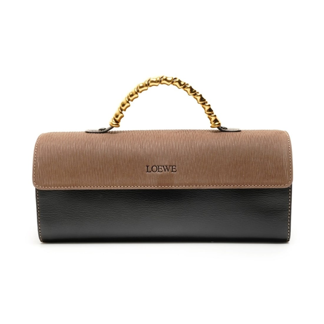 LOEWE Velázquez Leather and Suede Handbag in Black: --- Catalog ---Category: SizeSize (HxWxD): 11.5cm x 27cm x 7.5cm / 4.52'' x 10.62'' x 2.95''Category: DesignType: HandbagColor: BlackGender: WomenCategory: GeneralBrand: LoeweCountry of Origin: Spain-