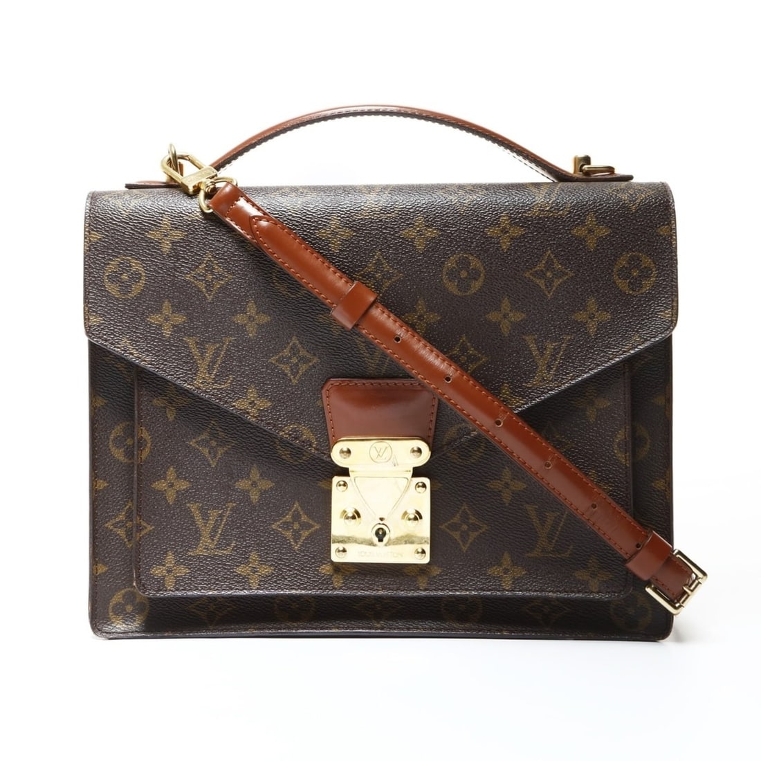 Louis Vuitton Monceau Monogram 2-way Shoulder Bag, Brown (1 of 13)